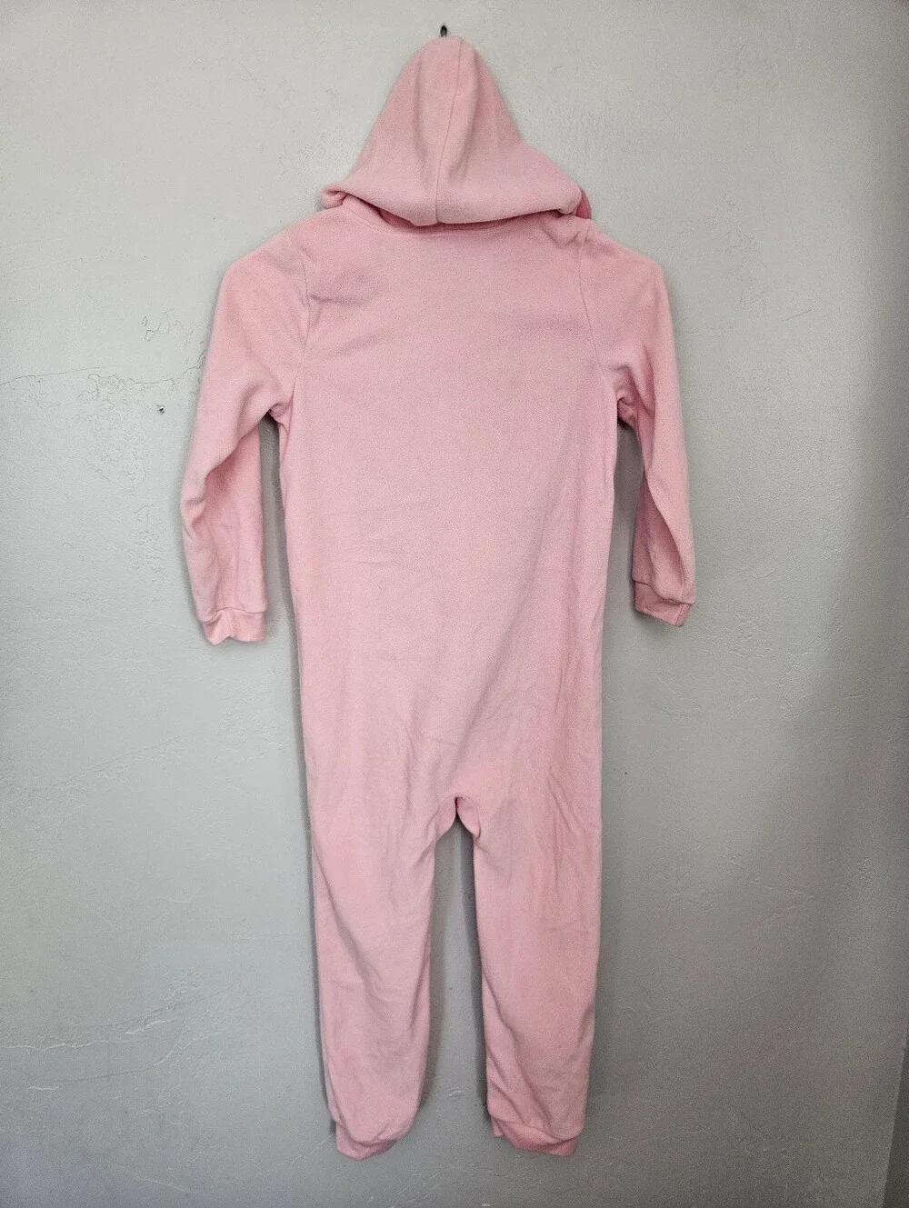 Carter's Girls 7 Pink Axolotl Hooded Onesie Pajamas Fleece Zipper Footless PJs